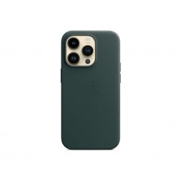 Husa de protectie Apple cu MagSafe pentru iPhone 14 Pro, Piele, Forest Green