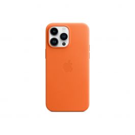 Husa de protectie Apple cu MagSafe pentru iPhone 14 Pro Max, Piele, Orange