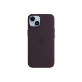 Husa de protectie Apple cu MagSafe pentru iPhone 14, Silicon, Elderberry