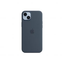 Husa de protectie Apple cu MagSafe pentru iPhone 14 Plus, Silicon, Storm Blue