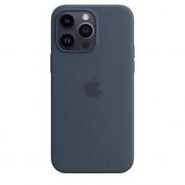 Husa de protectie Apple cu MagSafe pentru iPhone 14 Pro Max, Silicon, Storm Blue