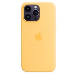 Husa de protectie Apple cu MagSafe pentru iPhone 14 Pro Max, Silicon, Sunglow