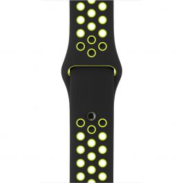 Curea Apple Watch 42mm Nike Black/Volt Nike Sport Band - S/M & M/L