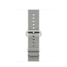 Curea Apple Watch 38mm White Check Woven Nylon