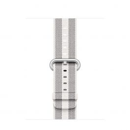 Curea Apple Watch 38mm White Stripe Woven Nylon