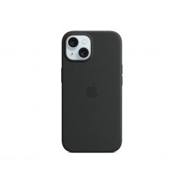 Husa de protectie Apple cu MagSafe pentru iPhone 15, Silicon, Negru