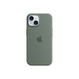 Husa de protectie Apple cu MagSafe pentru iPhone 15, Silicon, Cypress
