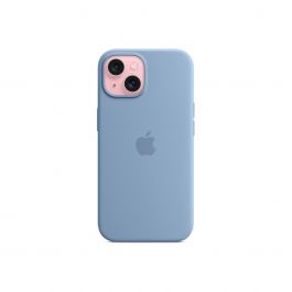 Resigilat: Husa de protectie Apple cu MagSafe pentru iPhone 15, Silicon, Winter Blue