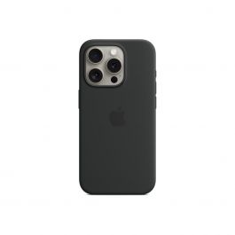 Husa de protectie Apple cu MagSafe pentru iPhone 15 Pro, Silicon, Negru