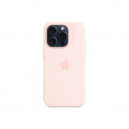 Husa de protectie Apple cu MagSafe pentru iPhone 15 Pro, Silicon, Light Pink