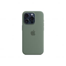 Husa de protectie Apple cu MagSafe pentru iPhone 15 Pro, Silicon, Cypress
