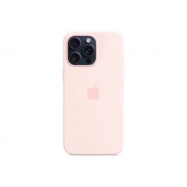 Husa de protectie Apple cu MagSafe pentru iPhone 15 Pro Max, Silicon, Light Pink