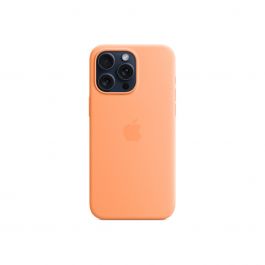 Husa de protectie Apple cu MagSafe pentru iPhone 15 Pro Max, Silicon, Orange Sorbet