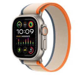 Resigilat: Curea Apple pentru Apple Watch Ultra 49mm Orange/Beige Trail Loop - S/M