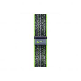 Curea Apple pentru Apple Watch 41mm Bright Green/Blue Nike Sport Loop