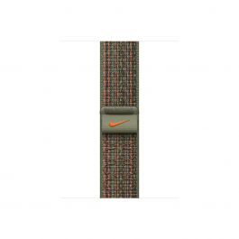 Curea Apple pentru Apple Watch 41mm Sequoia/Orange Nike Sport Loop