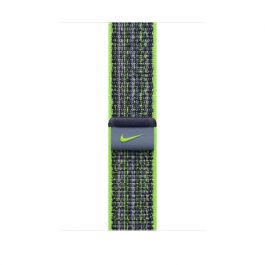 Curea Apple pentru Apple Watch 45mm Bright Green/Blue Nike Sport Loop