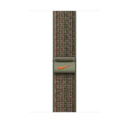 Curea Apple pentru Apple Watch 45mm Sequoia/Orange Nike Sport Loop