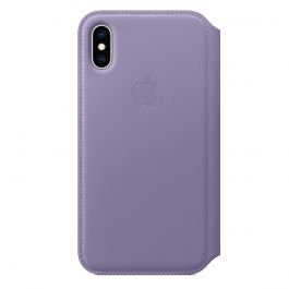 Husa de protectie Apple Folio pentru iPhone Xs Max, Piele, Lilac