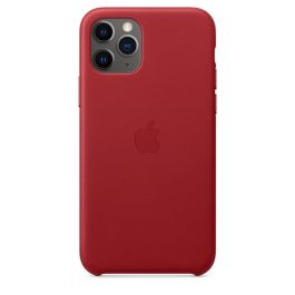 Husa de protectie Apple pentru iPhone 11 Pro, Piele, Rosu
