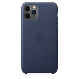 Husa de protectie Apple pentru iPhone 11 Pro, Piele, Midnight Blue
