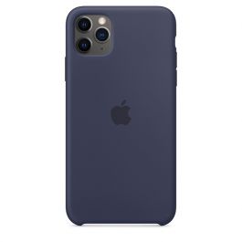 Husa de protectie Apple pentru iPhone 11 Pro Max, Silicon, Midnight Blue