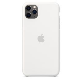 Husa de protectie Apple pentru iPhone 11 Pro Max, Silicon, Alb