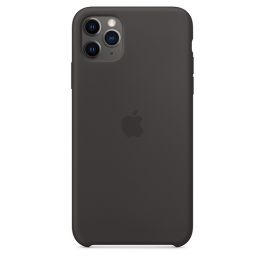 Husa de protectie Apple pentru iPhone 11 Pro Max, Silicon, Negru