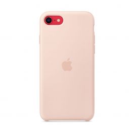 Husa de protectie Apple pentru iPhone SE, Silicon, Roz Prafuit