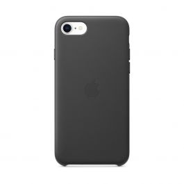 Husa de protectie Apple pentru iPhone SE, Piele, Negru