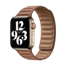 Curea Apple Watch 40mm Band: Saddle Brown Leather Link - Large