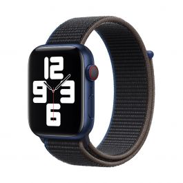 Curea Apple pentru Apple Watch 44mm, Charcoal Sport Loop, Extra Large