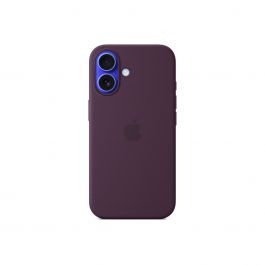 Husa de protectie Apple cu MagSafe pentru iPhone 16, Silicon, Plum