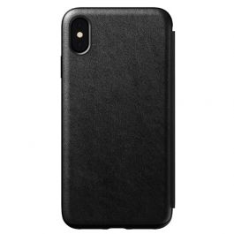 Husa de protectie Nomad Folio pentru iPhone Xs Max, Piele, Negru