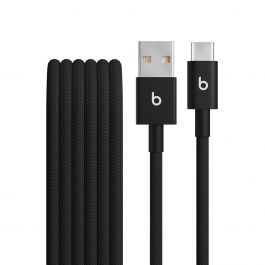 Pachet Cablu Beats USB-A la USB-C de 1,5 m, Woven, Negru (2 cabluri)