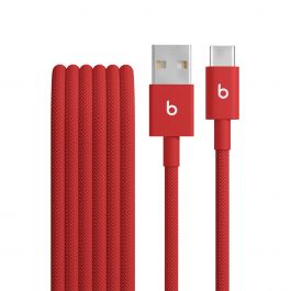 Cablu Beats USB-A la USB-C de 1,5 m, Woven, Rosu