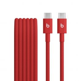 Cablu Beats USB-C la USB-C de 1,5 m, Woven, Rosu