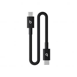 Cablu Beats USB-C la USB-C de 20 cm, Woven, Negru