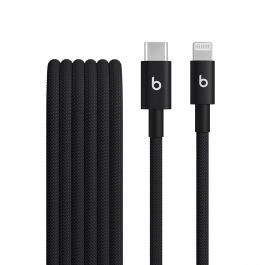 Cablu Beats USB-C la Lightning de 1,5 m, Woven, Negru