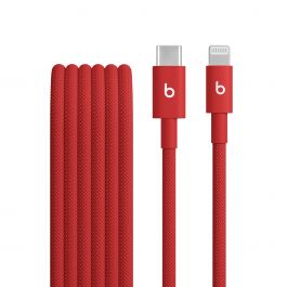 Cablu Beats USB-C la Lightning de 1,5 m, Woven, Rosu