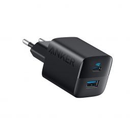 Adaptor priza Anker 33W, PowerIQ, 1 x USB Type-C, 1 x USB, Negru