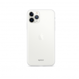 Husa de protectie Epico pentru iPhone 11 Pro, Silicon, Alb Transparent