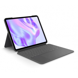 Husa cu tastatura Logitech Combo Touch pentru iPad Pro 12.9" , Layout US, Gri