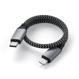 Cablu Satechi USB-C la Lightning 25cm - Space Gray