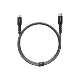 Cablu de date NEXT ONE Braided USB-C la USB-C, Space Grey