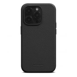 Resigilat: Husa de protectie Woolnut cu MagSafe pentru iPhone 15 Pro Max, Piele, Negru