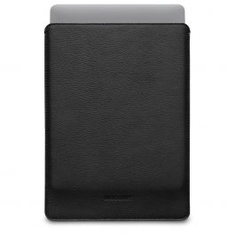 Husa de protectie Woolnut Sleeve pentru MacBook Pro 14", Piele, Negru