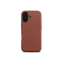 Husa de protectie Woolnut din piele pentru iPhone 16, Maro