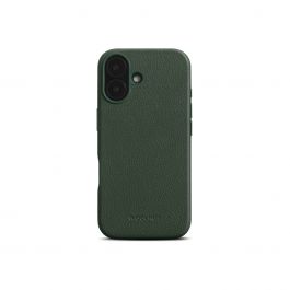 Husa de protectie Woolnut din piele pentru iPhone 16, Verde