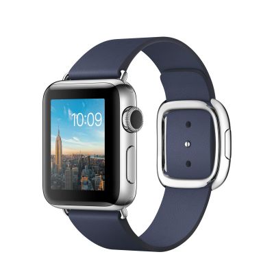 Apple Watch Series 2 Stainless Steel Case with Midnight Blue Modern Buckle Medium (38mm)